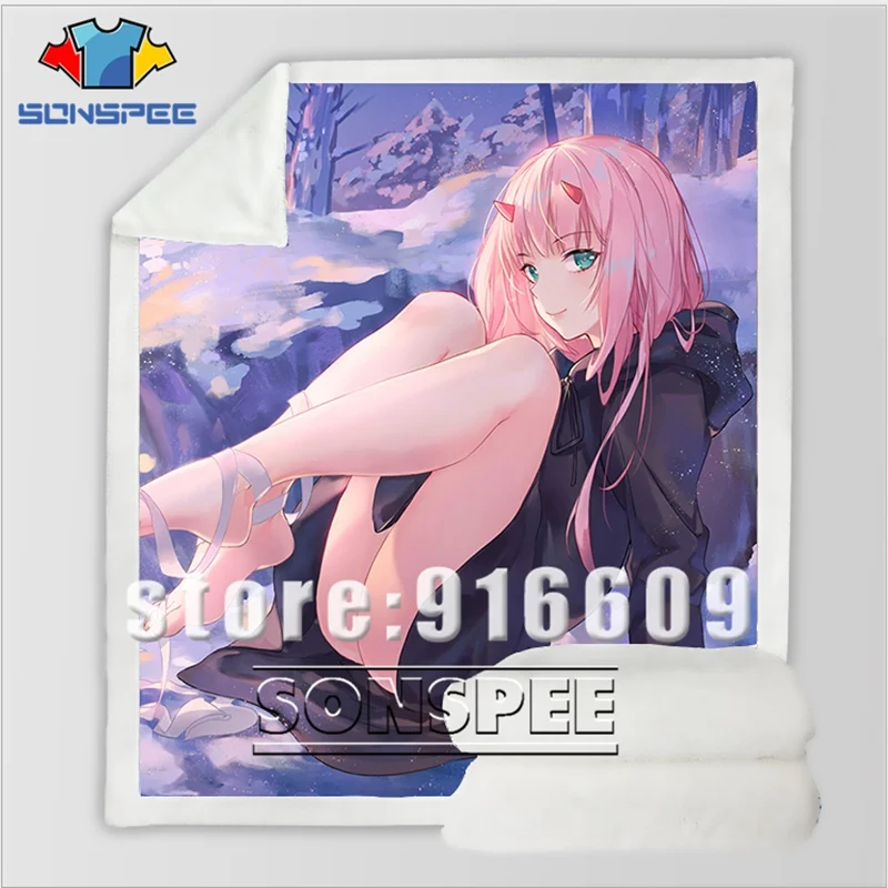 DARLING in the FRANXX Zero Диван Постельные принадлежности бархат узорчатый офис Harajuku зимнее теплое Покрывало Постельное белье путешествия одеяло Стёганое одеяло