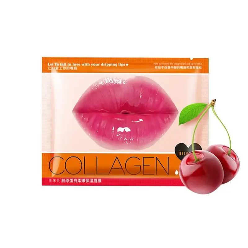 Crystal Collagen Lip Plumper Mask Honey Lip Mask Pads Enhancer Patch Care Aging Anti Gel Lips Scrub Moisture H6O0