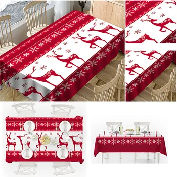 

Christmas Bell Tablecloths 3D Printed Pattern Rectangular Tablecloths Picnic Dustproof Table Cover Bedside Cabinet Mat