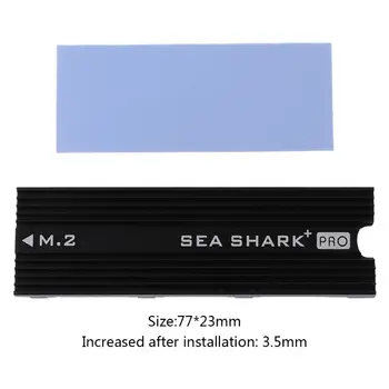 

1pc Aluminum Heat Sink for NVME M.2 Cooling U.2 Heat Dissipation Thermal Conductivity Silicone Wafer Cooler Heatsink