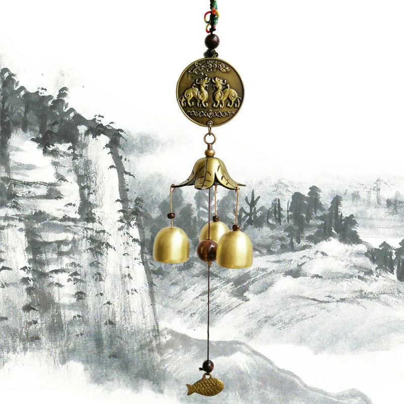 

Alloy Material Furniture with Fengshui Eight Diagrams Wind Bells Hang on Doors Decorating Towns and Houses To Exorcise Evils