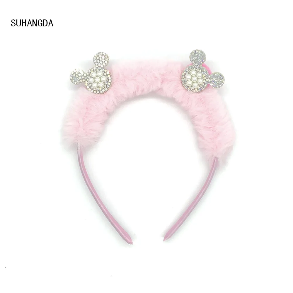 Headband 6 Милый для девочек милый плюшевый кролик волосы мяч кошачьи уши кроличьи уши кольцо тиара на ленте женские аксессуары для волос Детская повязка на голову - Цвет: Headband 6