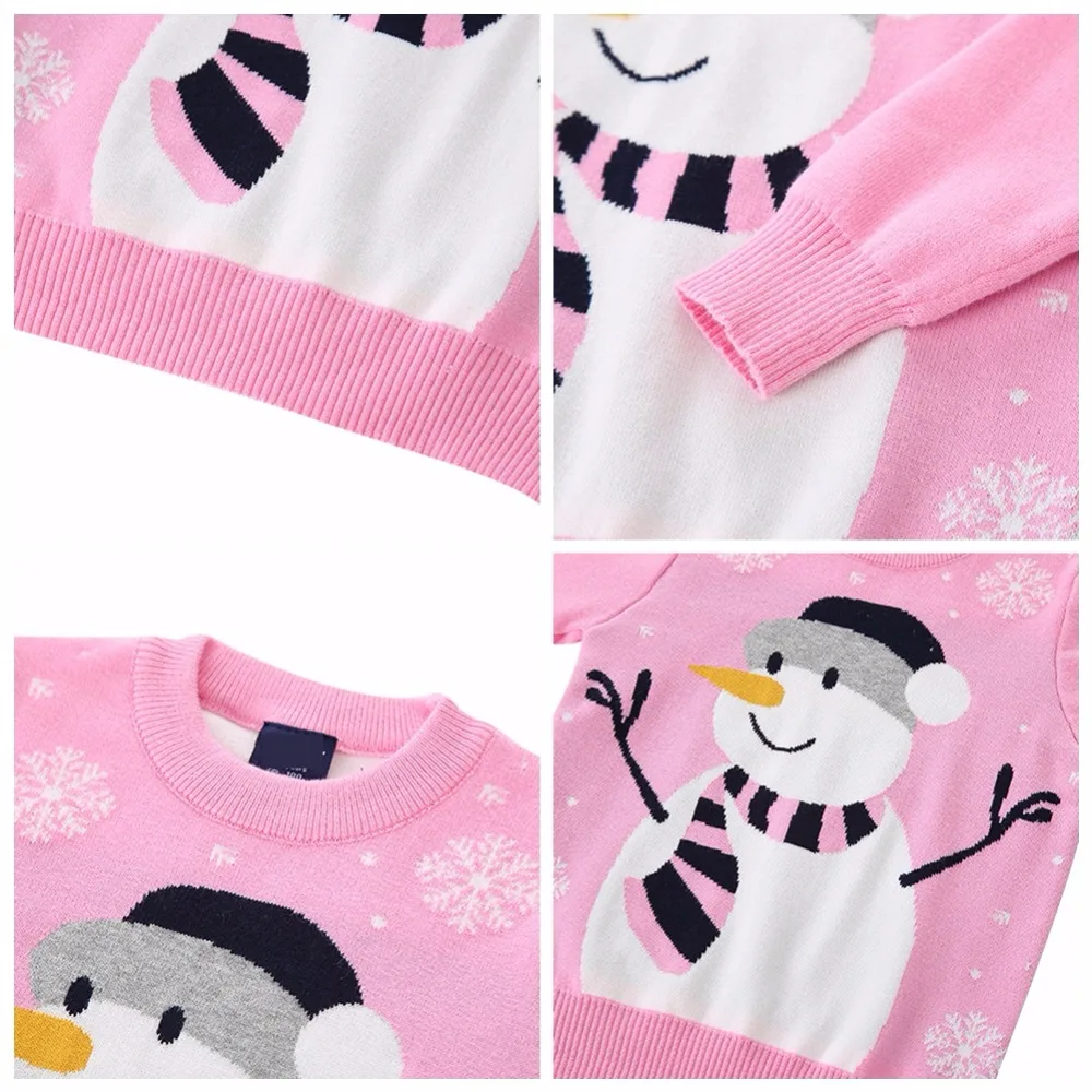 Свитер для маленьких девочек осенне-зимний пуловер для маленьких мальчиков и девочек теплая одежда Детский хлопковый Рождественский свитер