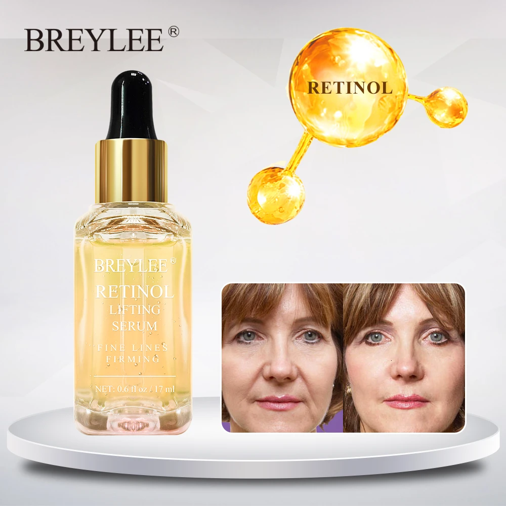 

BREYLEE Skin Care Serum Retinol Anti Aging Face Essence Wrinkle Fine Line Removal Facial Cream Moisturizing Acne Treatment 17ml