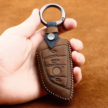 

Leather Key Case for Car for BMW 1 2 3 4 5 6 7 Series X1 X3 X4 X5 X6 F30 F34 F10 F07 F20 G30 F15 F16 Auto Accessories Key Covers