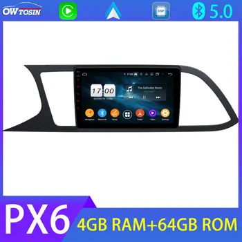 

4G LTE PX6 4+64G Car Multimedia Player For Seat Leon 2013-2018 BT 5.0 Android GPS Radio Parrot Voice Control Auto Stereo DSP IPS