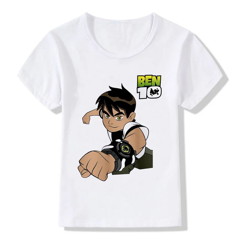 Детская футболка Omnitrix Ben 10 Детская рубашка детская летняя повседневная рубашка футболка с рисунком аниме для мальчиков и девочек BAL572