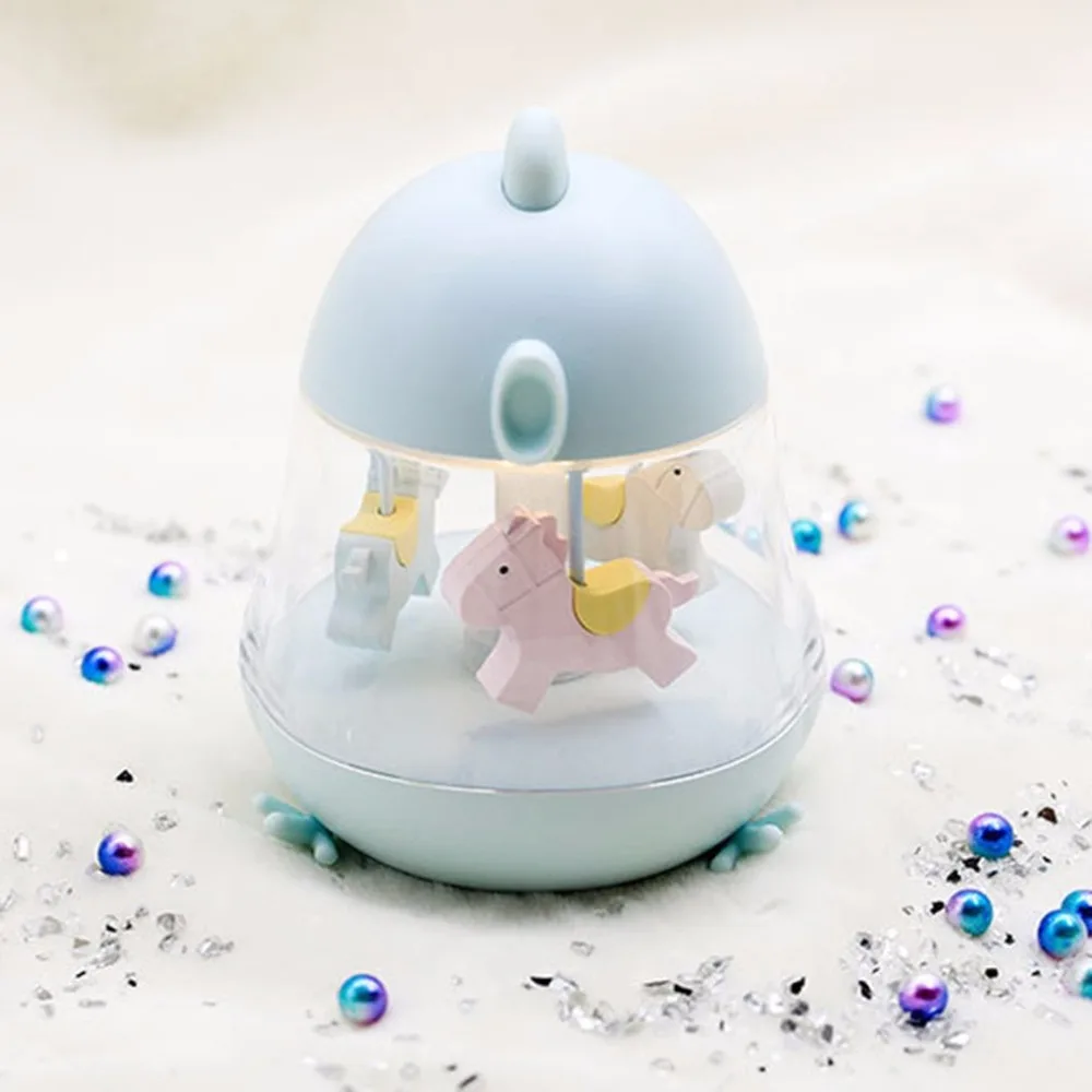 

Creative USB Charging Carousel Music Light Led Bedside Night Light Rechargeable Touch Cute Music Lamp
