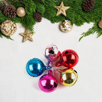 

Gold Colorful Metal Beads Jingle Bells Hanging Metal Craft New Year Christmas Decoration weaving Pendants Crafts