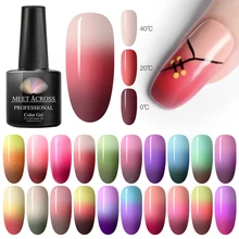 Термальный ультра-тонкий гель для ногтей с блестками лак 3 цвета Температурный гель для изменения цвета лак впитывающийся гель для ногтей