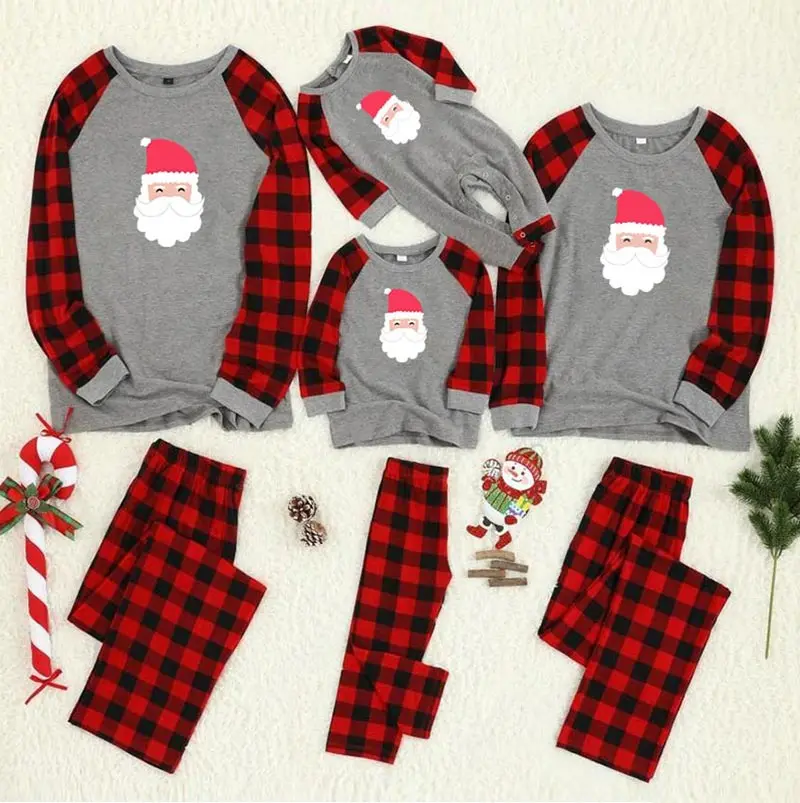 Рождественские пижамы для всей семьи, комплект для мамы, дочки, папы и сына, комбинезон, одежда для сна одинаковые комплекты для папы, мамы и меня одежда для мамы и ребенка