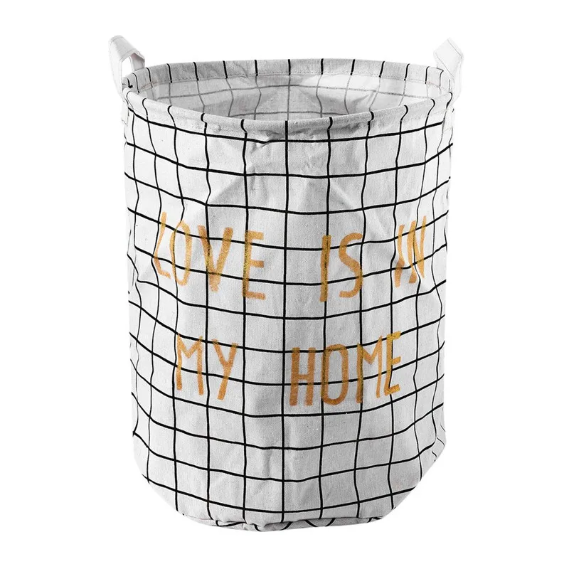 

Cotton Linen Washing Clothes Laundry Basket Bag Hamper Storage Laundry Bag Sorter Basket Foldable Washing Laundry Basket