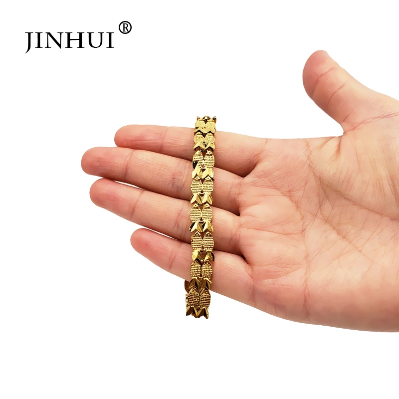 Jin Hui Модный Африканский эфир Женский Золотой Цвет Браслет вечерние украшения Роскошные подарки для друзей Дубай Рыба Стиль Браслет