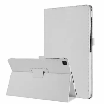 

Suitable For Samsung Tab A 10.1 T510 Tablet Protective Case T515 Litchi Pattern Leather Case Two-Fold Protective Case