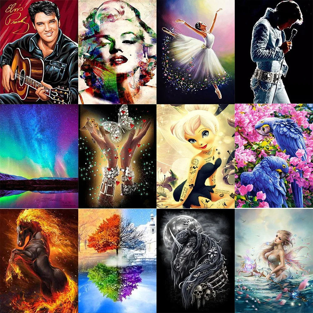 

DIY 5D Diamond Painting Horse and dancer Cross Stitch Mosaic diamond embroidery Needlework Patterns Rhinestone paintings