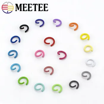 

Meetee 100pcs 1.2*8mm Candy Colors Small Metal Ring Connection Opening O Ring Buckle DIY Key Chain Bag Jewelry Accessories BD480