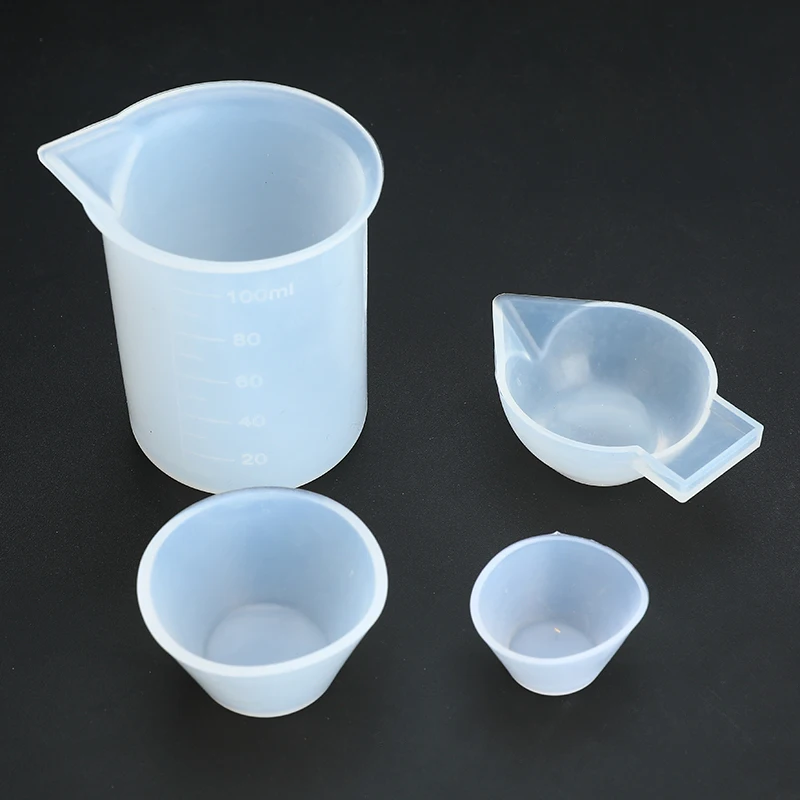

4pcs Mixing Cups Silicone Mold Epoxy Resin Tools Measuring Cup DIY Handmade Jewelry Making Tool Kits
