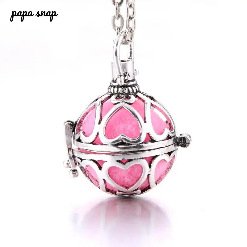 Ожерелье-клетка для ароматерапии в форме сердца лавовый камень вулканический