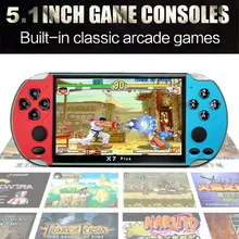 5,1 дюймов Ретро Классическая игровая консоль Портативный 1000 встроенные 1800 мАч игры 4 Гб Запуск памяти двойной игры HD 30 Вт пикселей