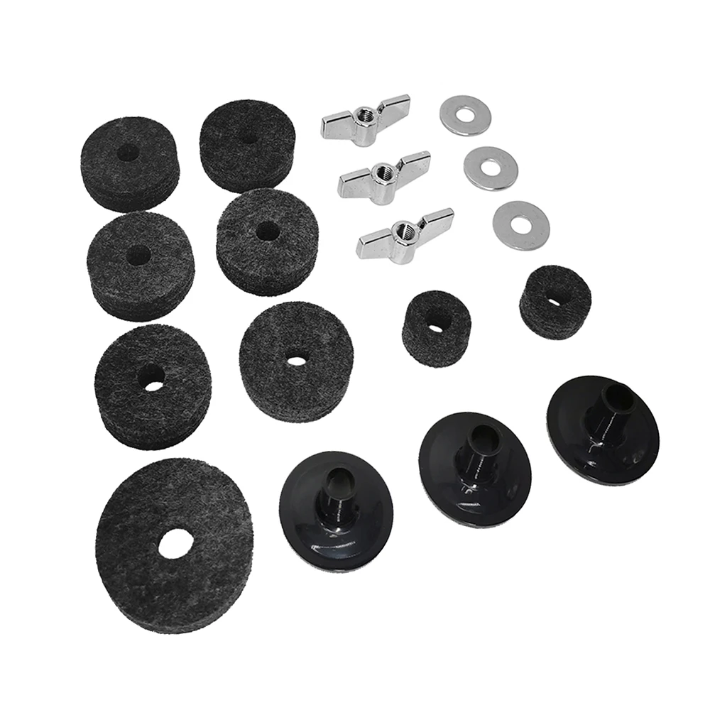 18pcs Felt Pad Kit For Drum Non-Slip Accessories Universal Portable Easy Install Washer Anti Friction Noise Reduction Protective | Спорт и