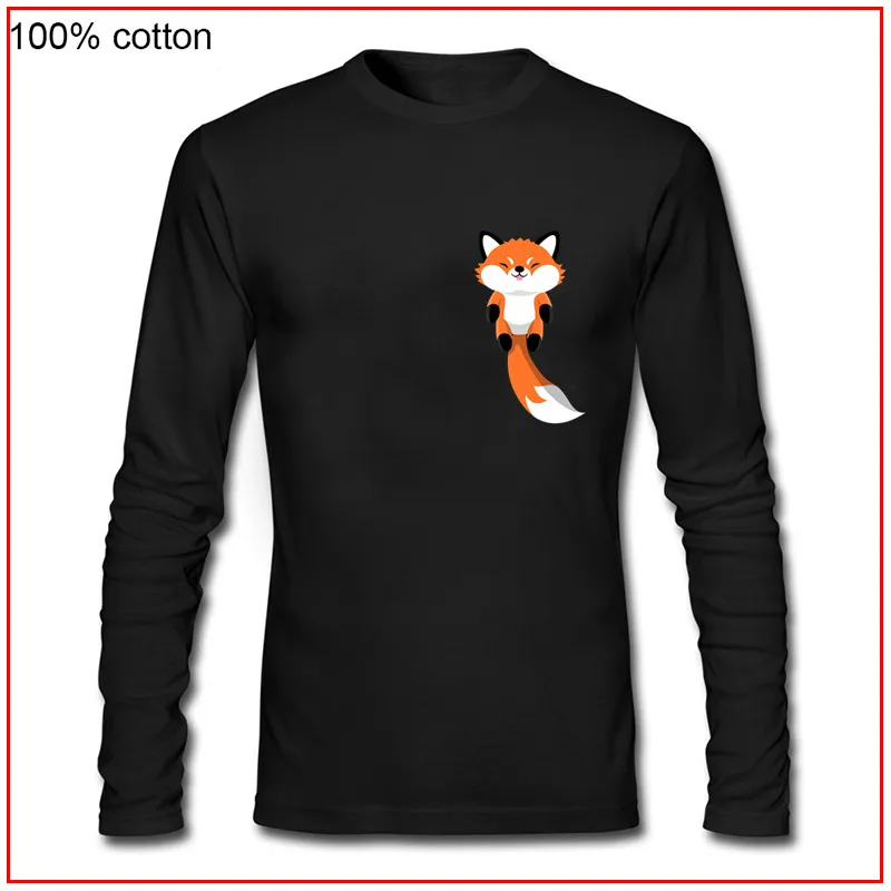 Футболка Kawaii Foxy Hunter Tail Мужская забавная хипстерская рубашка с принтом природы