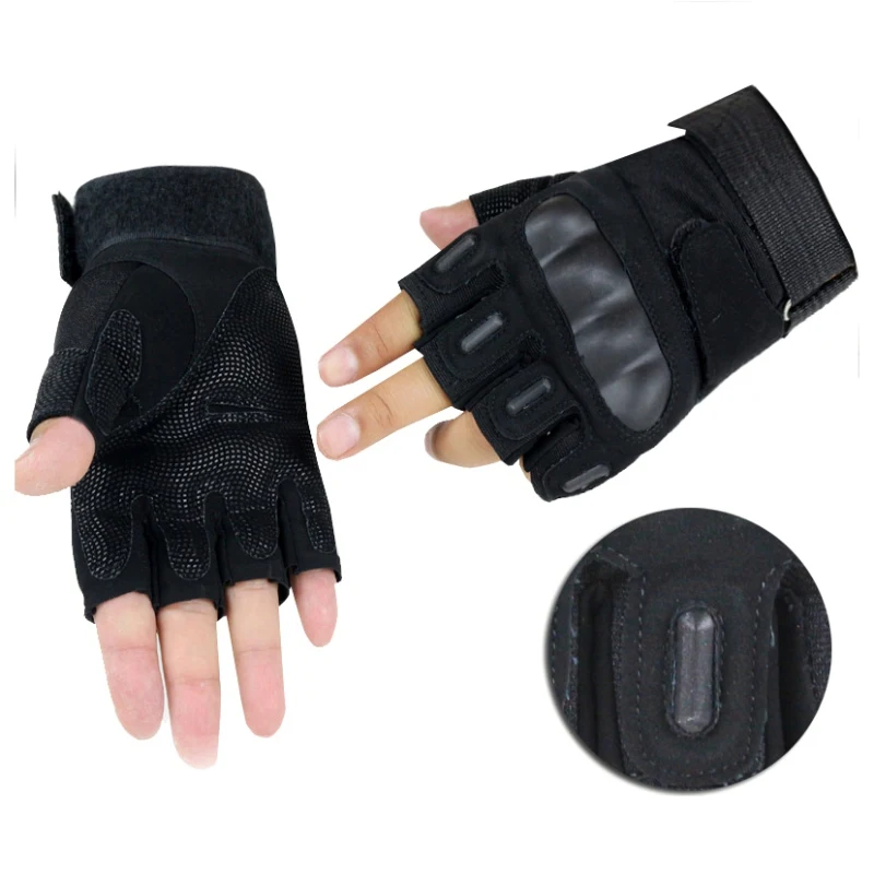 Альпинистские перчатки с твердыми костяшками, мужские перчатки без пальцев для охоты стрельбы страйкбола, пейнтбола, велоспорта
