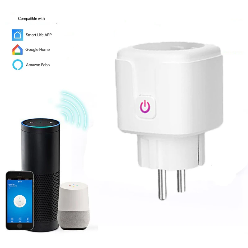 Smart WiFi Plug EU 16A Remote Control Power Monitor Smart Home Wifi Socket Outlet Timing Function work with Alexa Google Home
