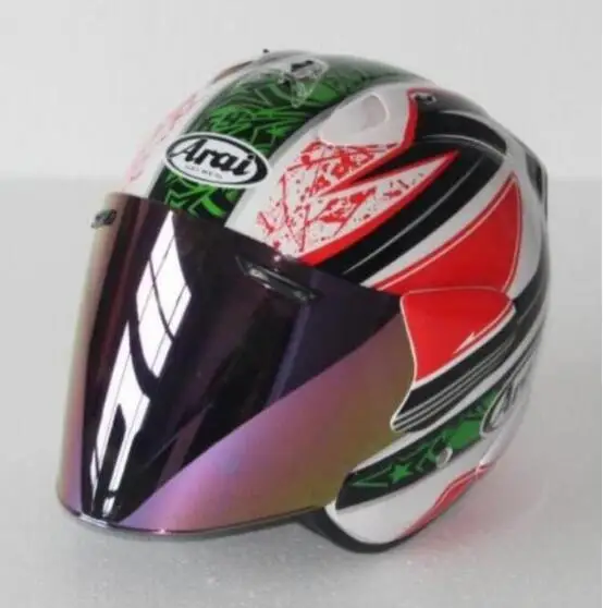01 Мотошлем мото велосипедный шлем горячая Распродажа arai r4 мото rcycle шлем винтажный шлем с открытым лицом Ретро 3/4 половина шлем casco - Цвет: 01