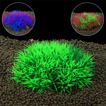 

Plastic 1pcs/ Artificial Aqua turf Ornaments Simulation Plant Aquarium Decorative landscape Accessories Aquatic plants