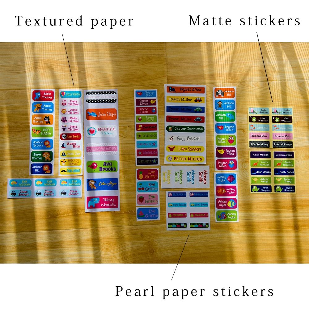 65bgj- postage-156Pcs, наклейка с именем, настраиваемая наклейка s, водостойкая, детская, Школьная, канцелярская, бутылка для воды, карандаш, наклейка