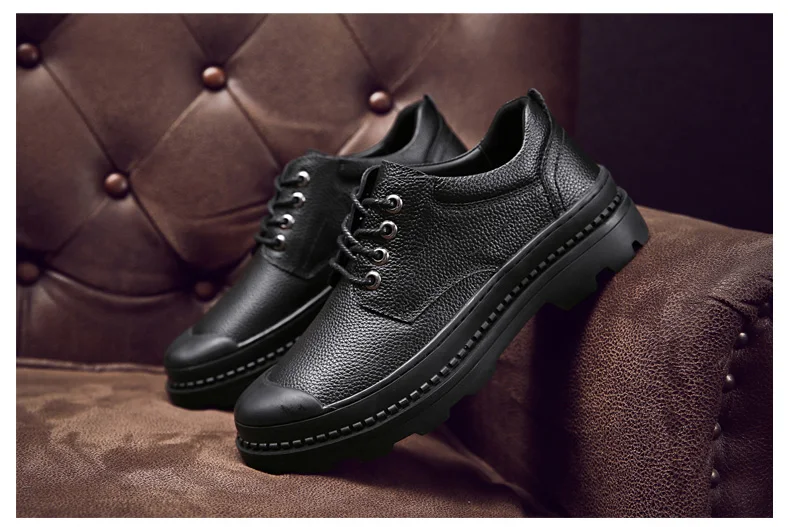 Zapatos De Hombre/Мужская обувь из натуральной кожи; модные лоферы; удобная деловая обувь; Черные Мужские модельные туфли; мягкая мужская обувь IV