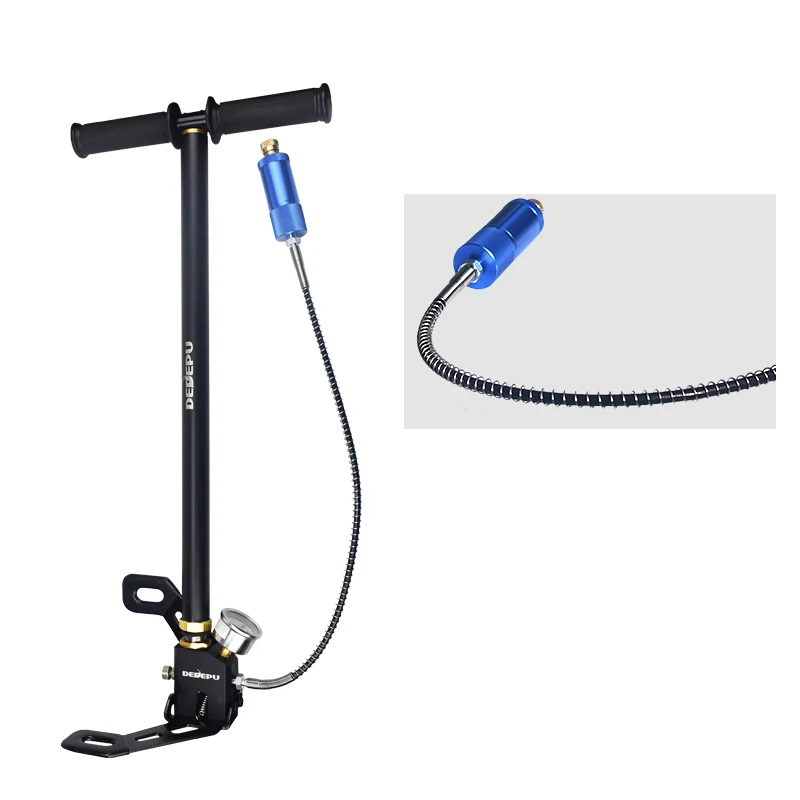 300bar 30mpa 4500psi 3 этапа с ручным управлением PCP насос для пейнтбола воздуха, мини высокое Давление компрессор для автомобиля Велосипедный Спорт Охота - Цвет: Matte black