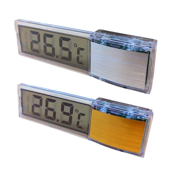 

Plastic Metal 3D LCD Electronic transparent Digital Aquarium Thermometer Fish Tank Temp Meter Electronic naked eye temperature