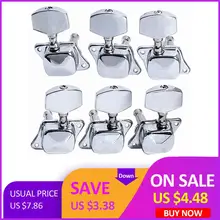 6 шт./партия Струны гитары колышки Тюнеры машинные головки аксессуары для гитары-серебро