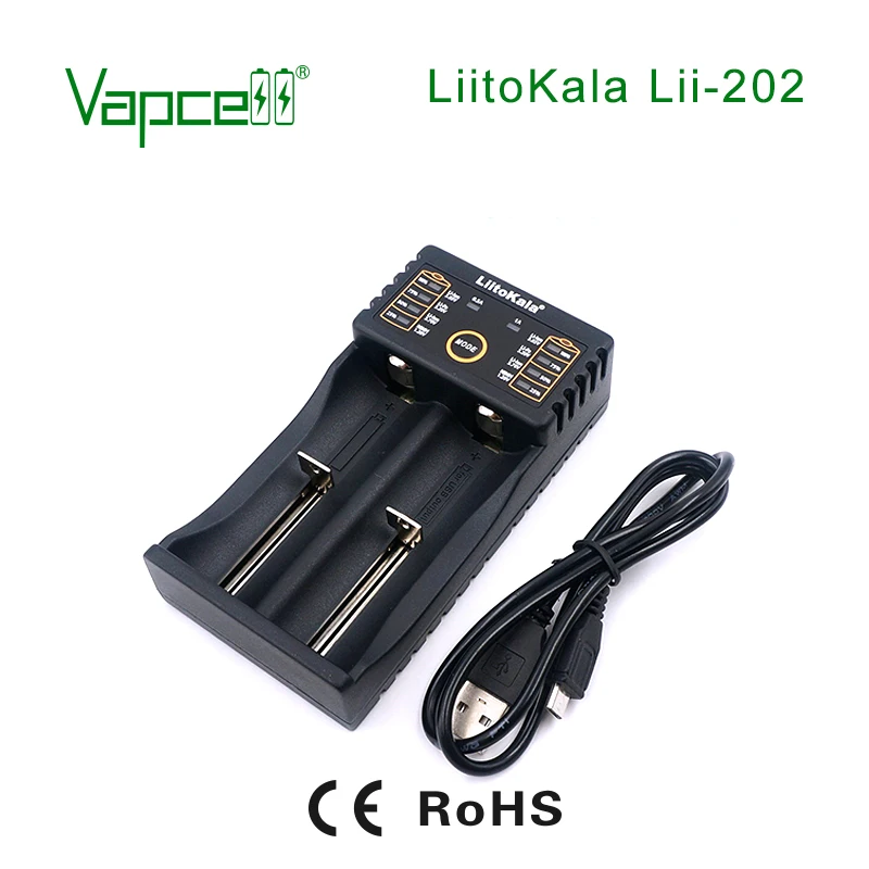 Vapcell зарядное устройство Liitokala Lii-202