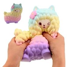 Jouets à presser Jumbo mouton alpaga, galaxie mignon, Animal à montée lente, Squishy exquis, cadeaux pour enfants