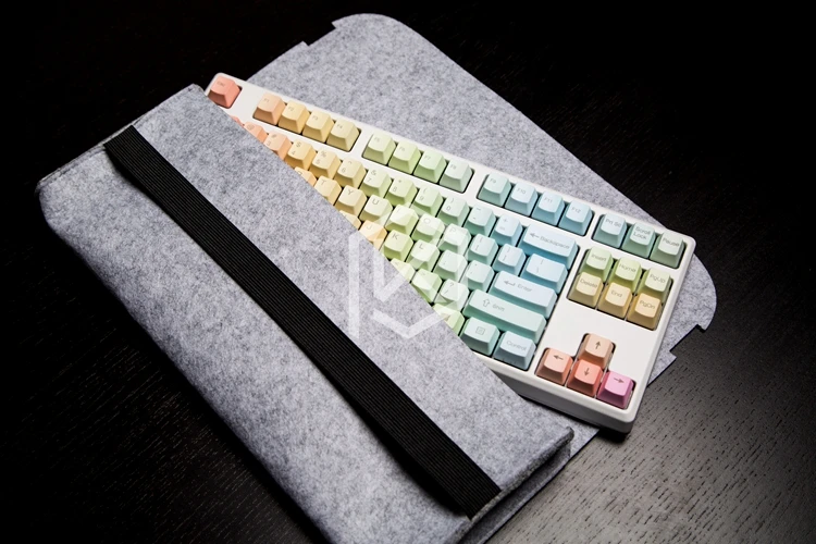 Mala de Feltro Macia do Teclado para Planck Preonic Gh60 Xd64 Tada68 87 104 Va68 K65 K70 K95 3000 3494 - Imagem 3