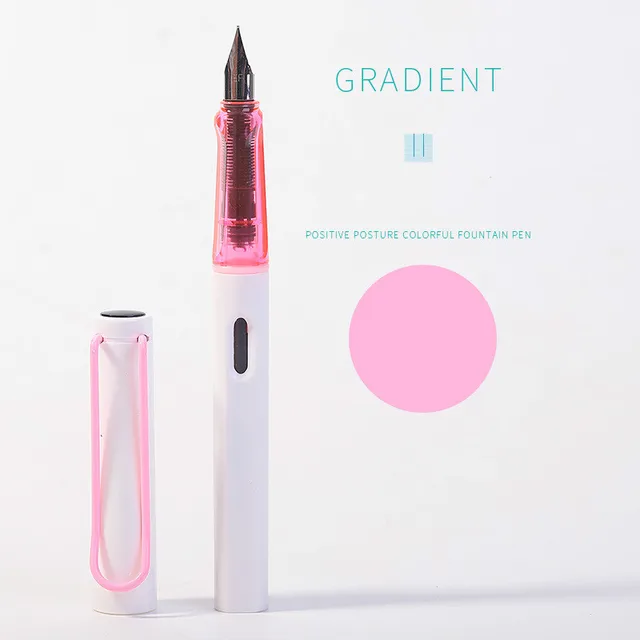 2021 New Fountain Pen Fashion Popular Plastic Colorful Classic Business Gift Ink Pens Nice Office Pen Gift Gradient Color 646