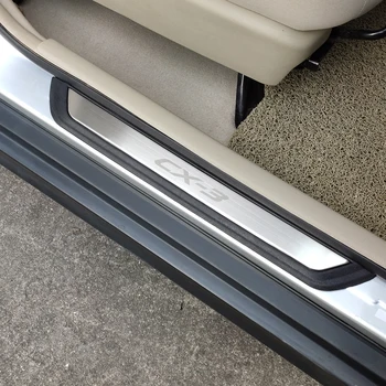 

For Mazda cx3 Door Sill Trim Car Styling Stainless Steel cx-3 cx 3 Auto Pedal Accessories Protectors Sticker 2014 2015 2017 2019