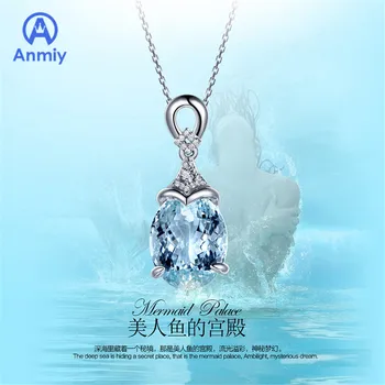 

Anmiy Natural Carat Sea Blue Women's Colored Pendant