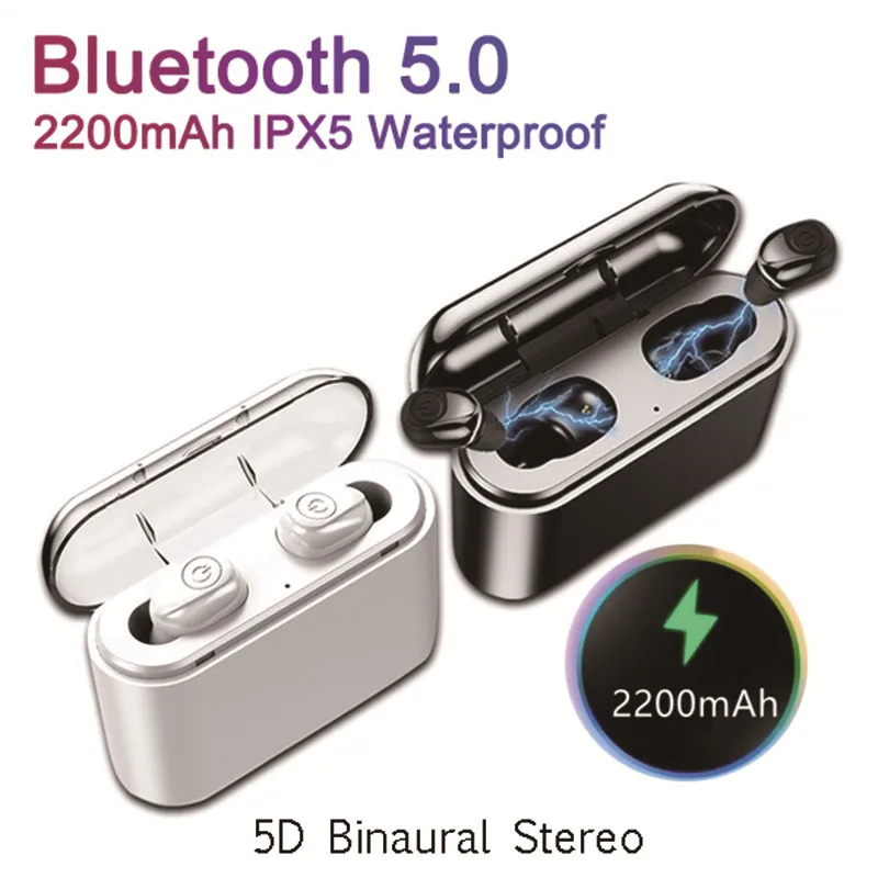 X8 TWS, настоящие беспроводные Bluetooth наушники, гарнитура, водонепроницаемые, 5,0, мини спортивные наушники, Bluetooth наушники с микрофоном, зарядная коробка