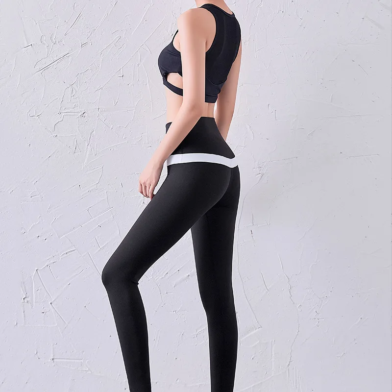 

2018 New Style Yoga Tight-Fit Skinny Pants Leg-shape Care Beauty Waist Running Sports Ninth Pants