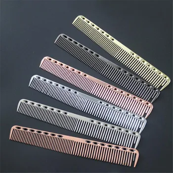 

High Quality Hair Combs Stainless Steel Professional Salon Hair Hairdressing Anti-static Barbers Comb Hair Care
