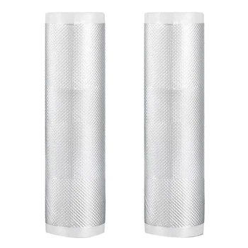 

2 Pack - 11.8 inch x 16.4 feet Vacuum Sealer Rolls Food Storage Household Food Vacuum Bag Fresh-Keeping Bag