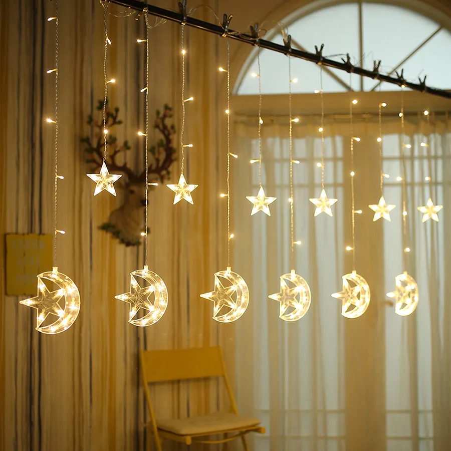 2-5M-Curtain-Led-String-Star-and-Month-Fairy-Lights-138-Leds-For-Garland-Decoration-Christmas
