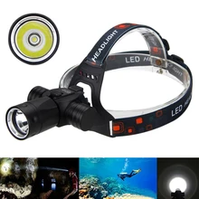 6000 Lumen CREE XM-L T6 Torch Light Underwater 100M Headlamp LED Diving Headlight Swimming Dive Lamp
