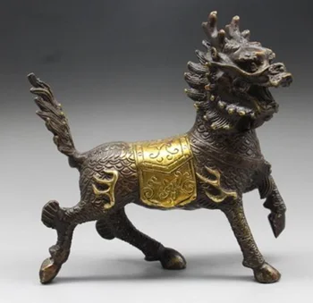 

Details about exquisite Vintage Chinese handcraft Bronze statue --- Kirin statue