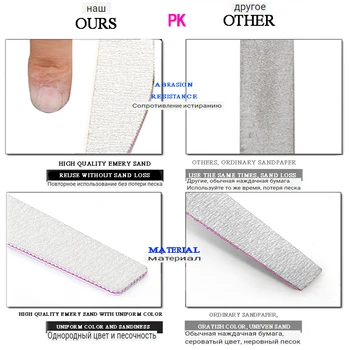 5Pcs Lot Nail File 100 180 Sanding Buffer Block Pedicure Manicure Buffing Polish Beauty Tools Professional Professional Washable Nail Files Set