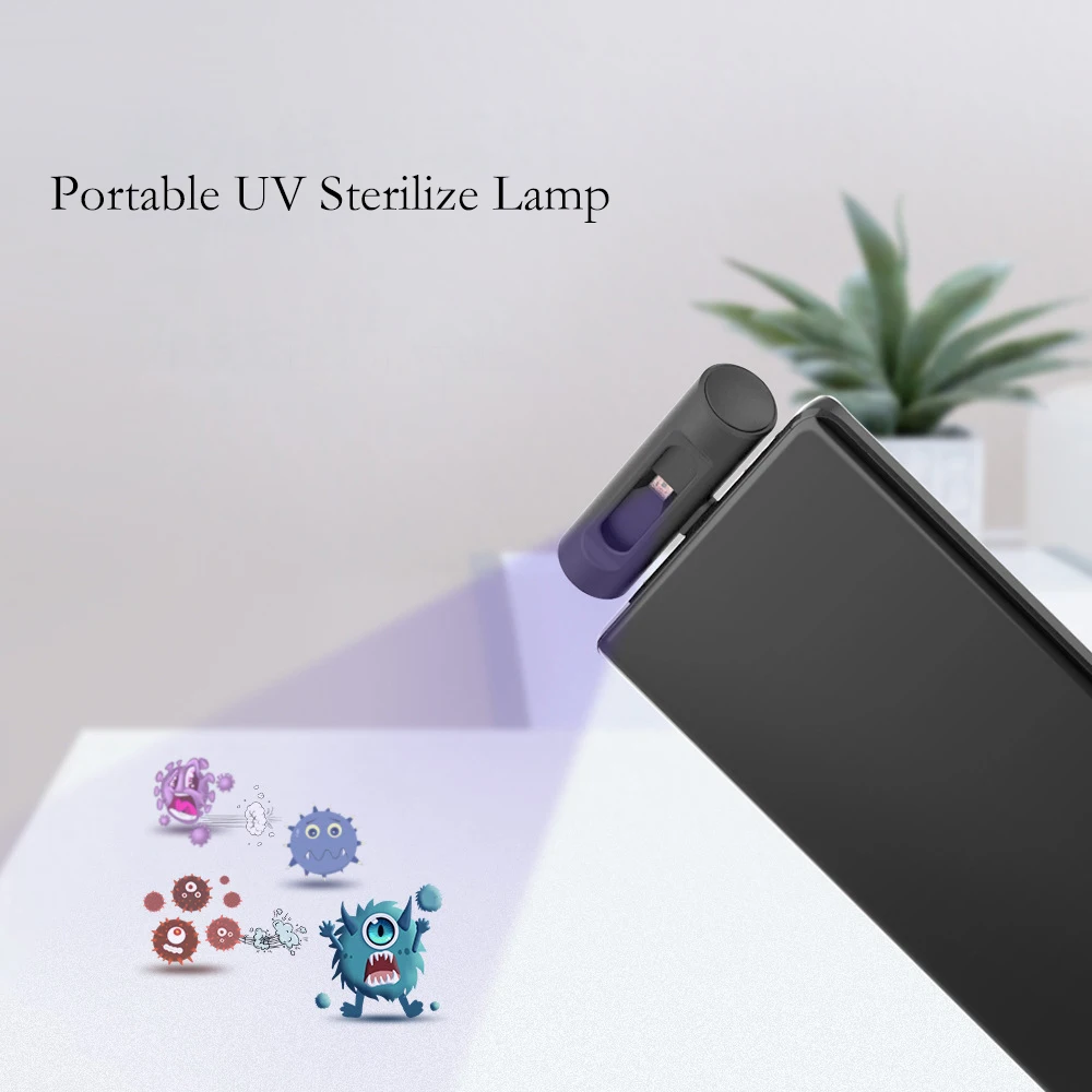 

Portable UVC Disinfection UV LED Sterilize Light Mobile Phone USB Interface Plug Power Mini Handheld Disinfect Lamp