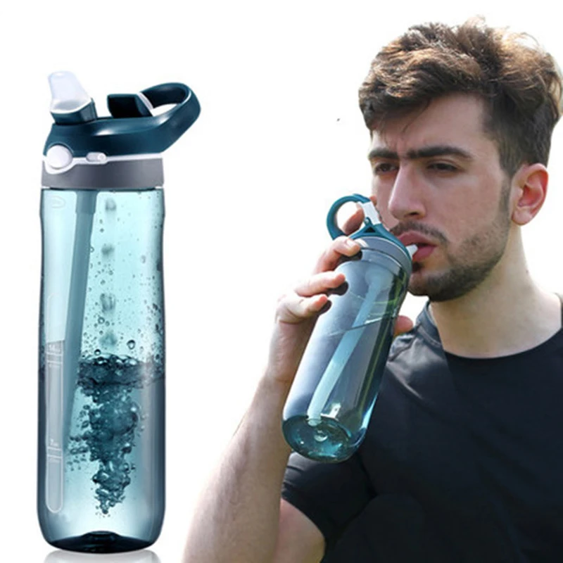 Спортивная бутылка для воды пластиковая многоразовая напитков гидро фляжка
